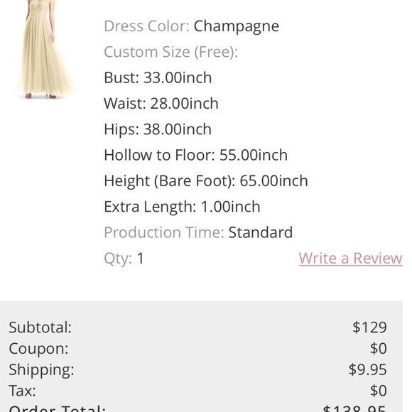 Azazie Lola Dress in Champagne - Picture 5 of 5